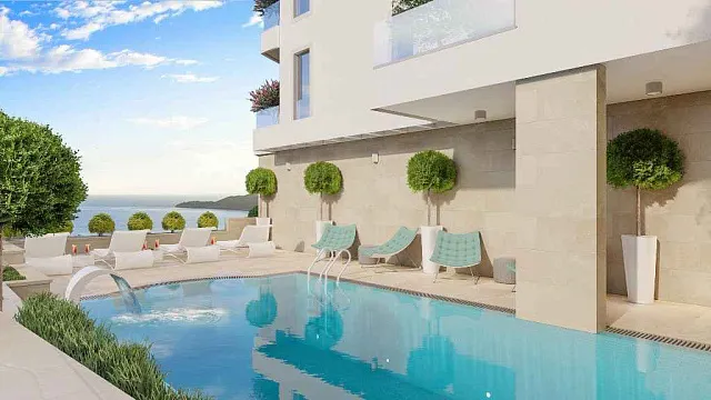 Apartments in neuem Komplex mit Pool und Spa in Becici — photo 8